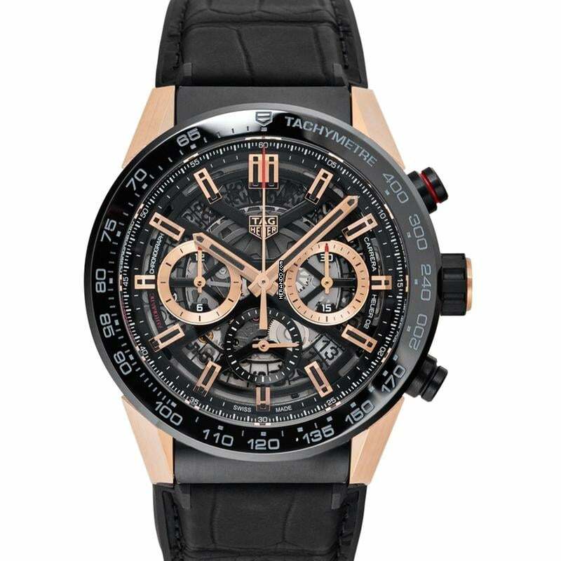 TAG Heuer Carrera CBG2A50.FC6450 - Carrera Calibre Heuer 02 Automatic Skeleton Dial Men's Watch </h1>