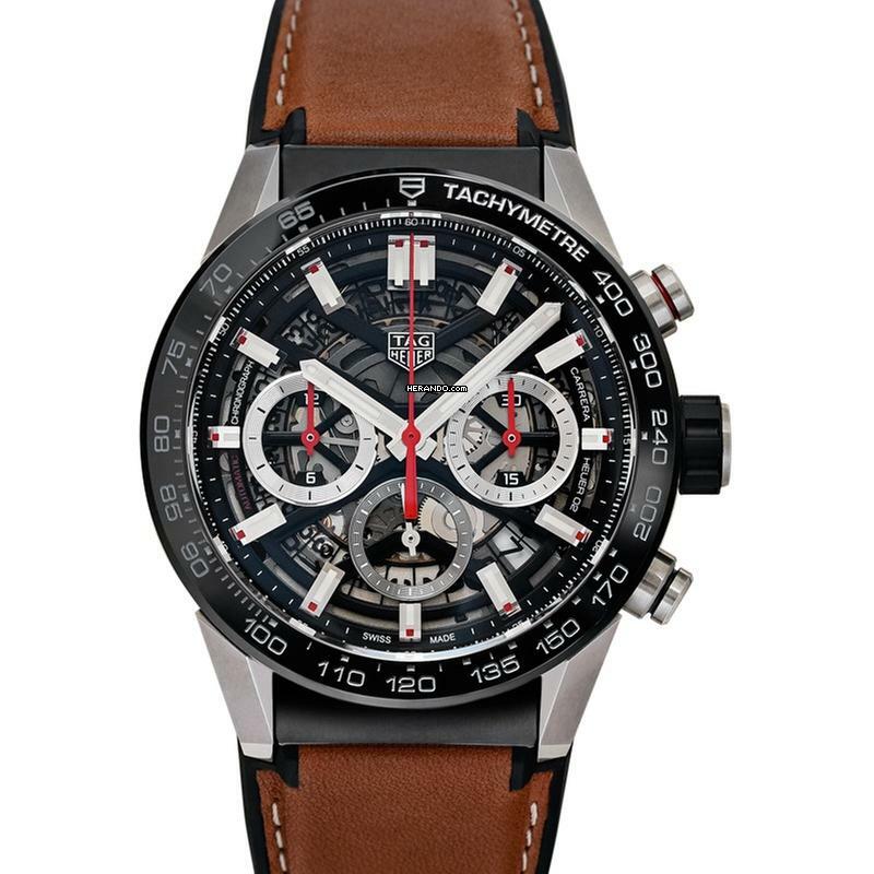 TAG Heuer Carrera CBG2A10.FT6169 - Carrera Calibre Heuer 02 Automatic Skeleton Dial Men's Watch </h1>