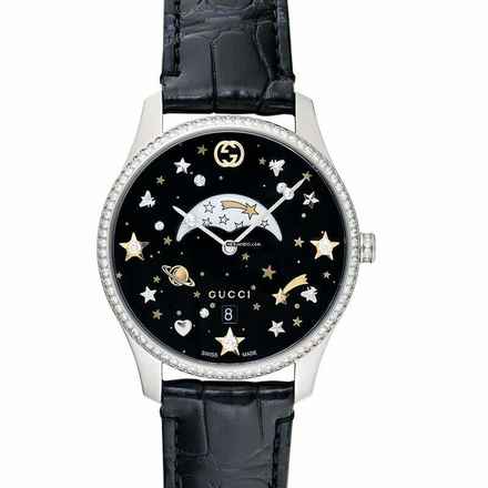  Gucci G-Timeless YA1264103 - G-Timeless Quartz Black Dial Steel Unisex Watch </h1> 