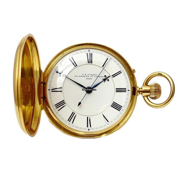 J.R. Losada Taschenuhr Handaufzug 750/000 Gold 1879 52 Mm