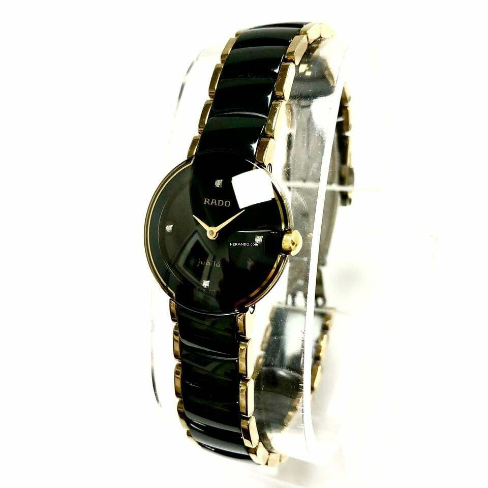 Rado JUBILÉ 23mm Quartz Ceramics & Steel Watch Diamond Dial </h1>