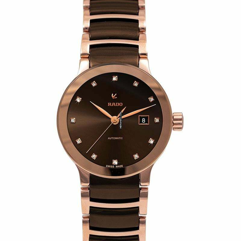 Rado Centrix R30183752 - Centrix Automatic Diamonds Brown Dial Ladies Watch </h1>