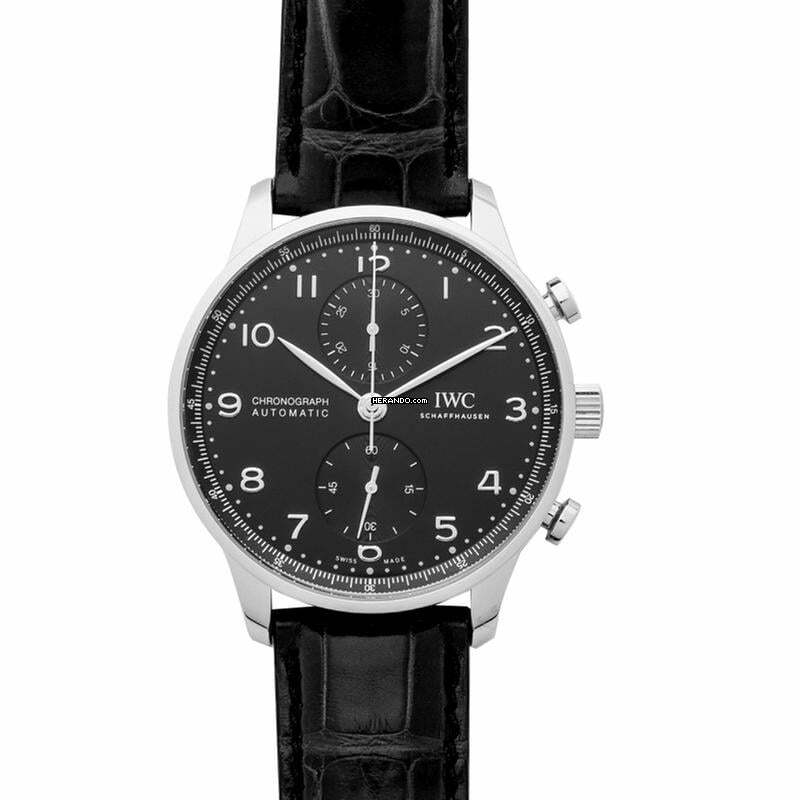 IWC Portugieser Chronograph IW371609 - Portugieser Automatic Chronograph Black Dial Men's Watch </h1>