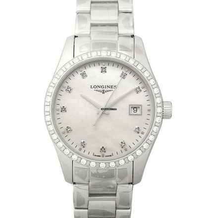  Longines Conquest Classic L23860876 - Conquest Classic Quartz White Mother of Pearl Dial Diamond Indexes Ladies Watc </h1> 