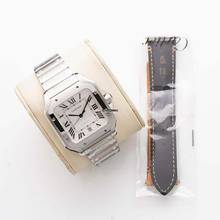 Thumbnail von Cartier Santos WSSA0018 - Santos Silvered Opaline Dial Men's Watch </h1>