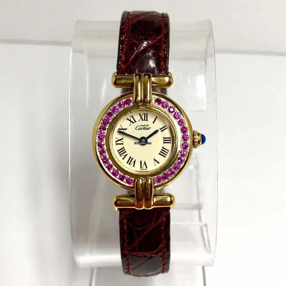 Cartier VERMEIL COLISÈE Quartz Electroplated Ladies Watch 0.55TCW Pi </h1>
