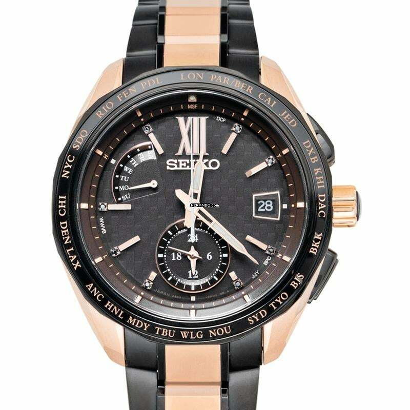 Seiko Brightz SAGA270 - Brightz SOLAR Black Dial Ceramic Men's Watch </h1>