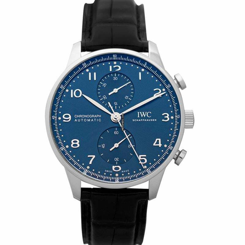 IWC Portugieser Chronograph IW371606 - Portugieser Automatic Chronograph Blue Dial Men's Watch </h1>