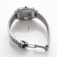 Thumbnail von Cartier Santos WSSA0029 - Santos de Cartier Automatic Silvered Opaline Dial Men's Watch </h1>