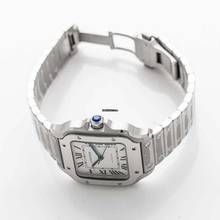 Thumbnail von Cartier Santos WSSA0029 - Santos de Cartier Automatic Silvered Opaline Dial Men's Watch </h1>