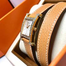 Thumbnail von Hermès Heure H 25mm Two Tone 0.91TCW DIAMONDS 15” Band Watch </h1>