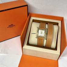 Thumbnail von Hermès Heure H 25mm Two Tone 0.91TCW DIAMONDS 15” Band Watch </h1>