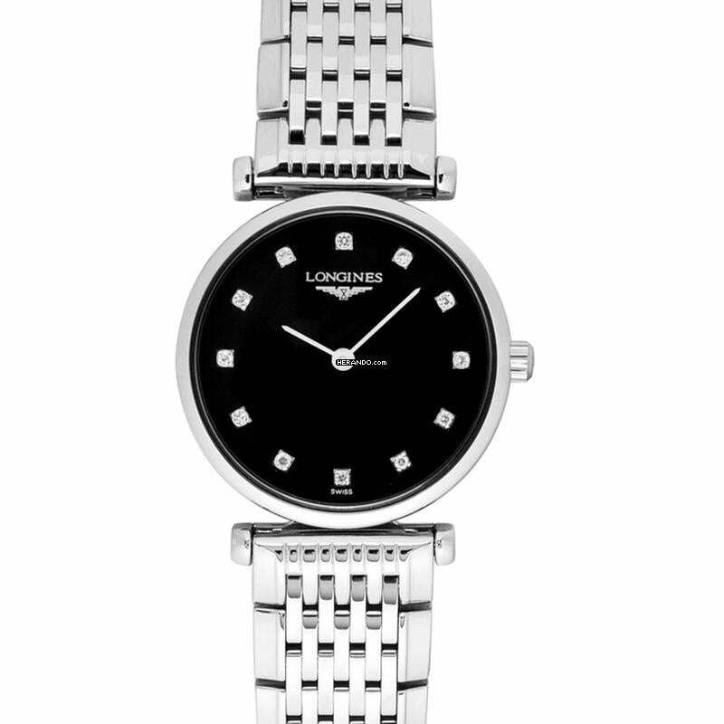 Longines La Grande Classique L42094586 - La Grande Classique de Longines Quartz Black Dial Diamond Ladies Watch </h1>
