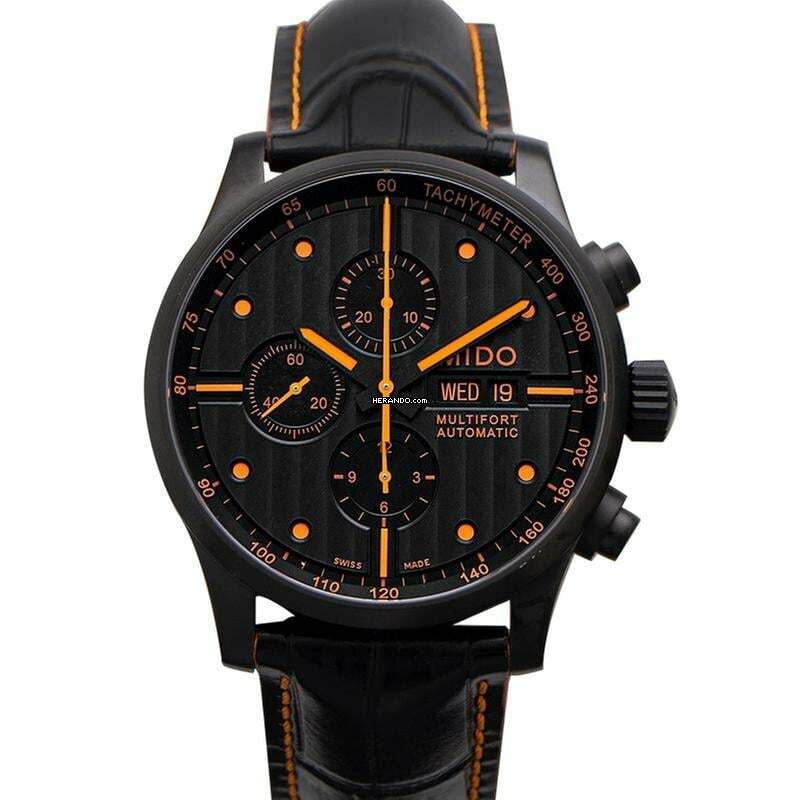 Mido Multifort Chronograph M005.614.36.051.22 - Multifort Automatic Chronograph Black Dial Men's Watch </h1>