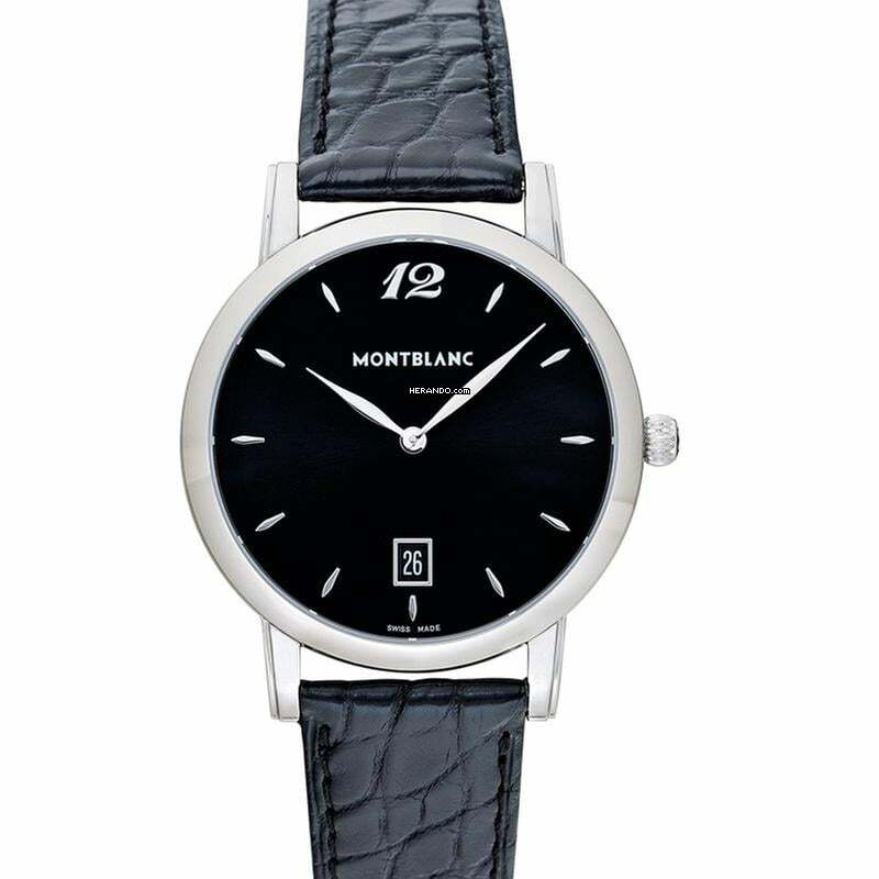 Montblanc Star Classique 108769 - Star Classique Quartz Black Dial Black Leather Men's Watch </h1>