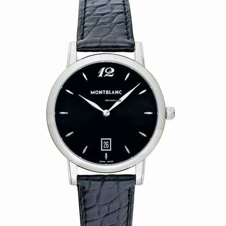  Montblanc Star Classique 108769 - Star Classique Quartz Black Dial Black Leather Men's Watch </h1> 
