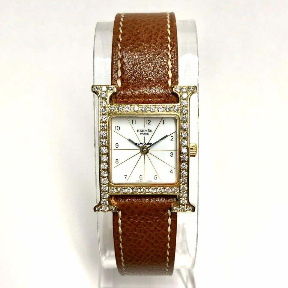 Hermès H 1.201 2 tone diamond bezel ~1TCW </h1>