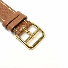 Thumbnail von Hermès Heure H Two Tone Ladies Watch ~1TCW DIAMONDS Hermès Brown Leather Band  </h1>