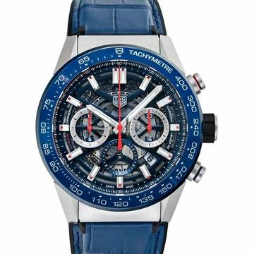  TAG Heuer Carrera CBG2A11.FC6460 - Carrera Calibre Heuer 02 Automatic Blue Skeleton Dial Men's Watch </h1> 