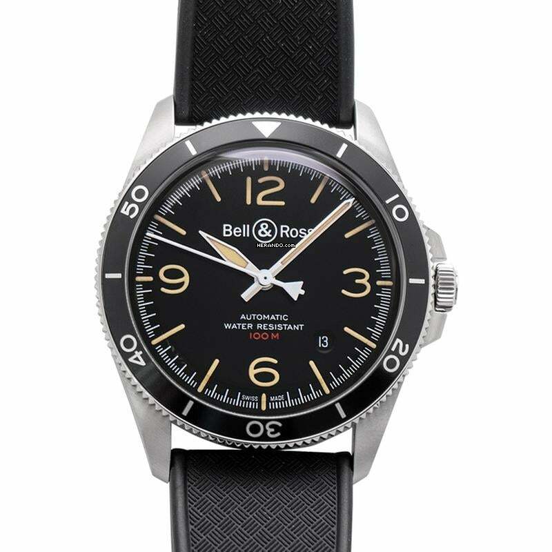 Bell & Ross BR V2 BRV292-HER-ST/SRB - Vintage Heritage Automatic Black Dial Men's Watch </h1>