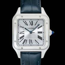 Thumbnail von Cartier Santos Dumont WSSA0032 - Santos-Dumont XL Model Manual-Winding Silver Dial Men's Watch </h1>