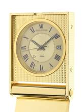 Thumbnail von Jaeger-LeCoultre Memovox Gents rectangular Travel Clock Pocket Watch Memovox Alarm and small Desk Clock </h1>