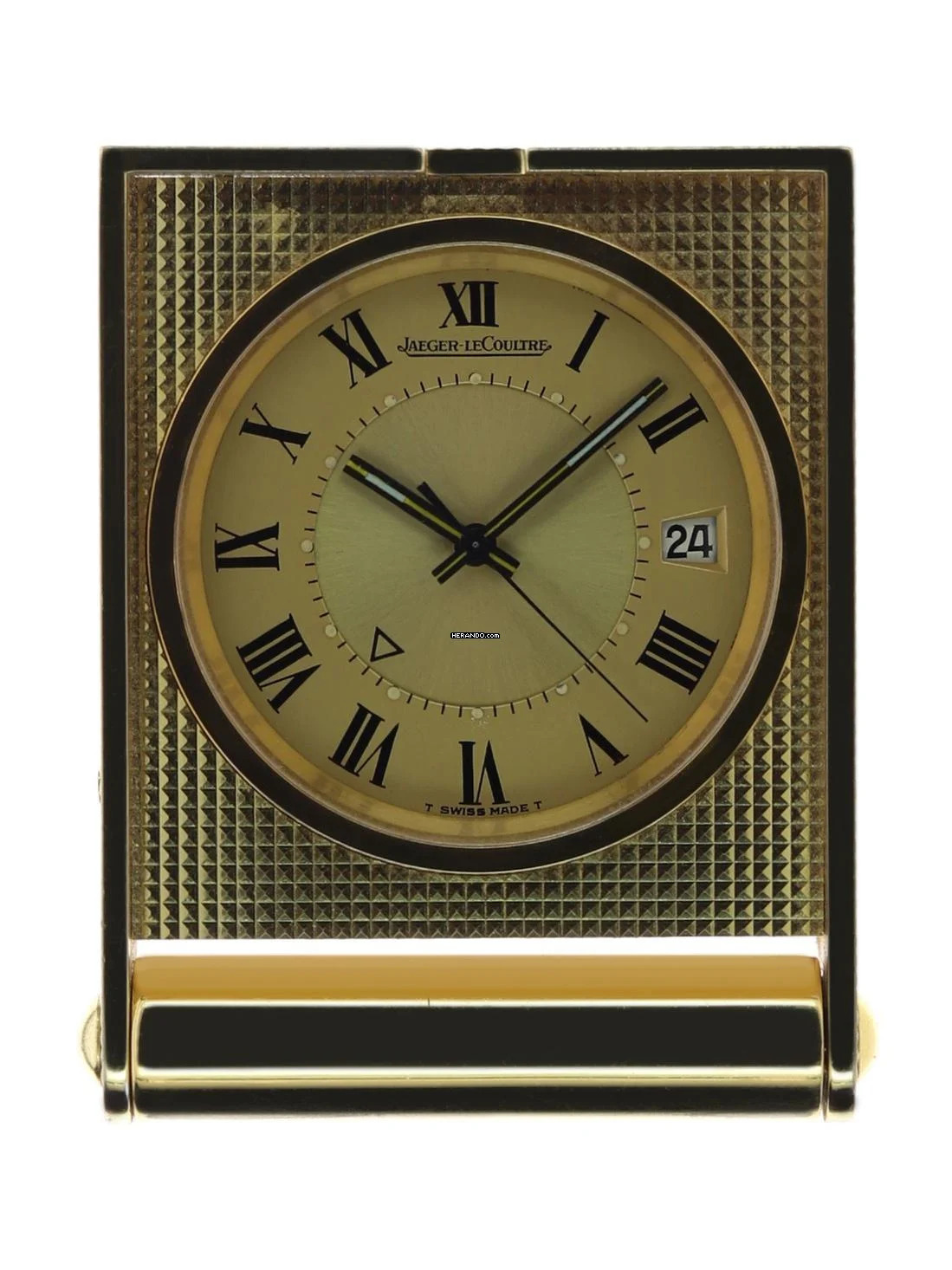 Jaeger-LeCoultre Memovox Gents rectangular Travel Clock Pocket Watch Memovox Alarm and small Desk Clock </h1>