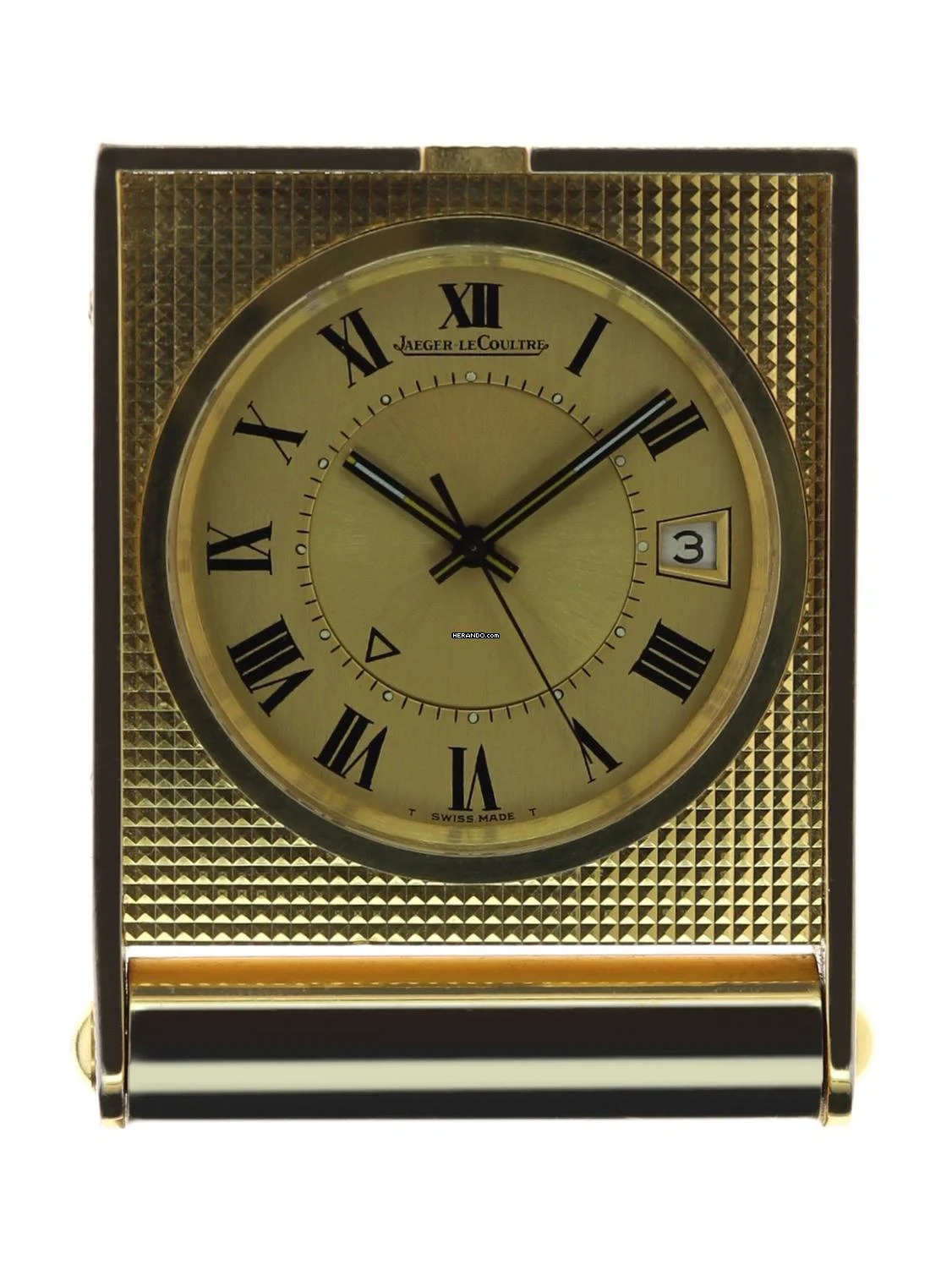 Jaeger-LeCoultre Memovox Gents rectangular Travel Clock Pocket Watch Memovox Alarm and small Desk Clock </h1>