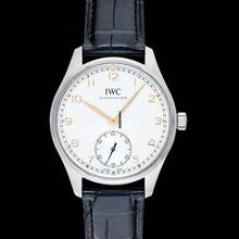 Thumbnail von IWC Portugieser Automatik IW358303 - Portugieser Automatic Silver Dial Black Leather Men's Watch </h1>