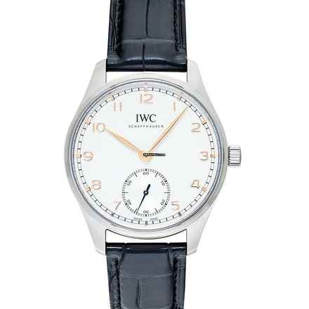  IWC Portugieser Automatik IW358303 - Portugieser Automatic Silver Dial Black Leather Men's Watch </h1> 