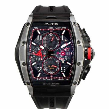  Cvstos CVT-CHR3-RED-5NBKTT-1001 - Chrono Automatic skeleton Dial Titanium Men's Watch </h1> 