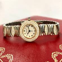 Thumbnail von Cartier COLISÈE 18K YG & Steel 1.59TCW DIAMOND Watch </h1>
