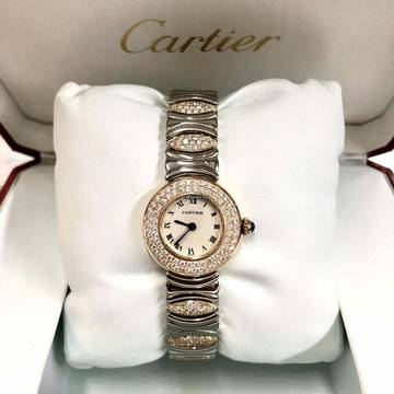  Cartier COLISÈE 18K YG & Steel 1.59TCW DIAMOND Watch </h1> 