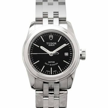  Tudor Glamour Date 51000-0009 - Glamour Automatic Black Dial Stainless Steel Ladies Watch </h1> 