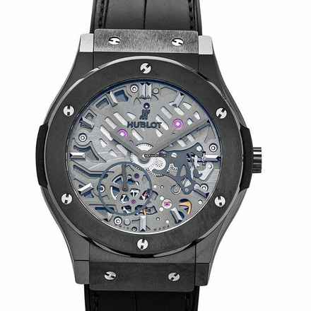  Hublot Classic Fusion Ultra-Thin 545.CM.0140.LR - Classic Fusion Ultra-Thin Skeleton All Black Automatic Skeleton Dial Cera </h1> 