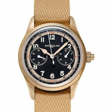  Montblanc 1858 MB125583 - 1858 Monopusher Chronograph Limited Edition Automatic Black Dial Men's Watch </h1> 