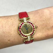 Thumbnail von Cartier Vermeil COLISÈE Quartz GoldPlated DIAMONDS & RED RUBIES  Watch </h1>