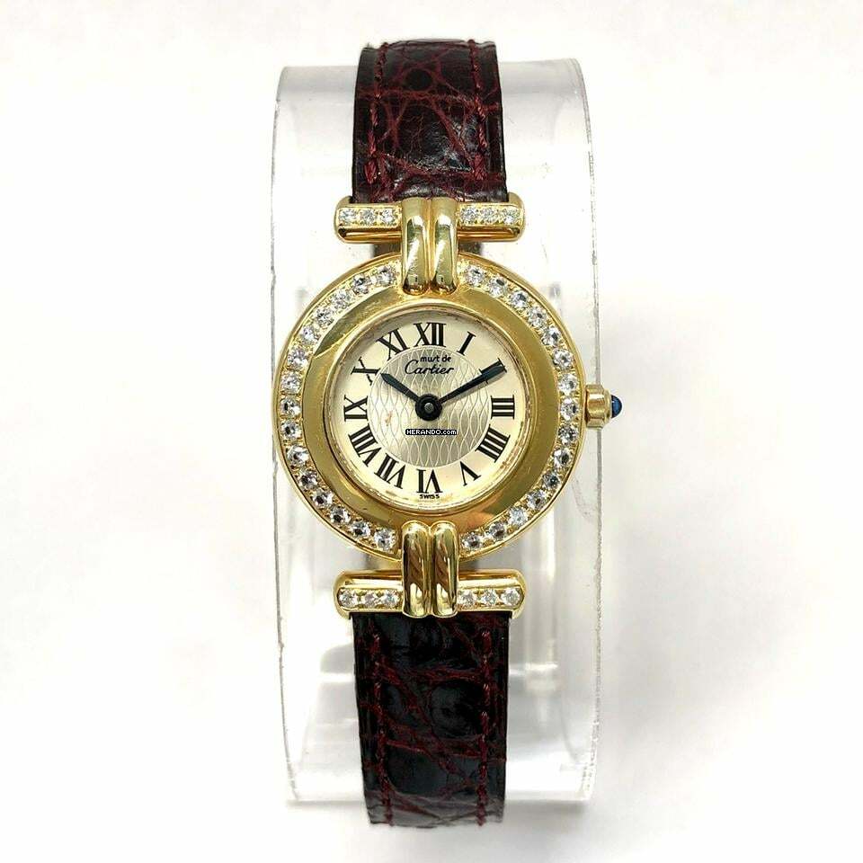 Cartier VERMEIL COLISÈE 150th Anniversary LMT ED Quartz GP Argent Watch 0.67TCW DIAMONDS </h1>