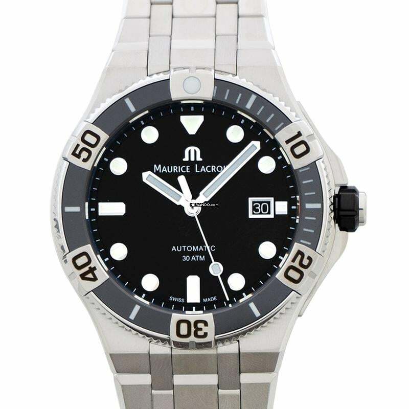 Maurice Lacroix AIKON AI6058-SS002-330-1 - Aikon Venturer Automatic Black Sunbrushed Dial Men's Watch </h1>