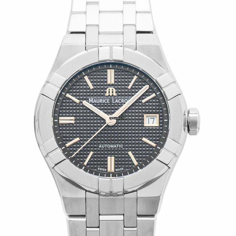 Maurice Lacroix AIKON AI6007-SS002-331-1 - Aikon Automatic Anthracite Sun Brushed Clous de Paris Dial Stainless </h1>
