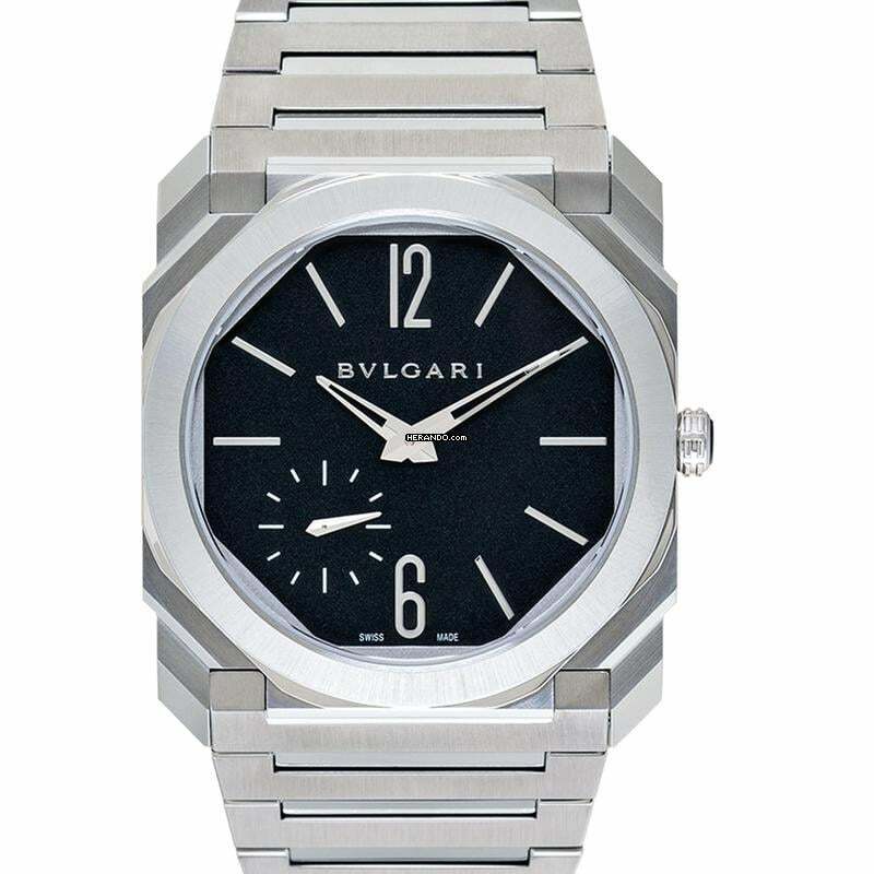 Bulgari Octo 103297 - Octo Automatic Black Dial Stainless Steel Men's Watch </h1>
