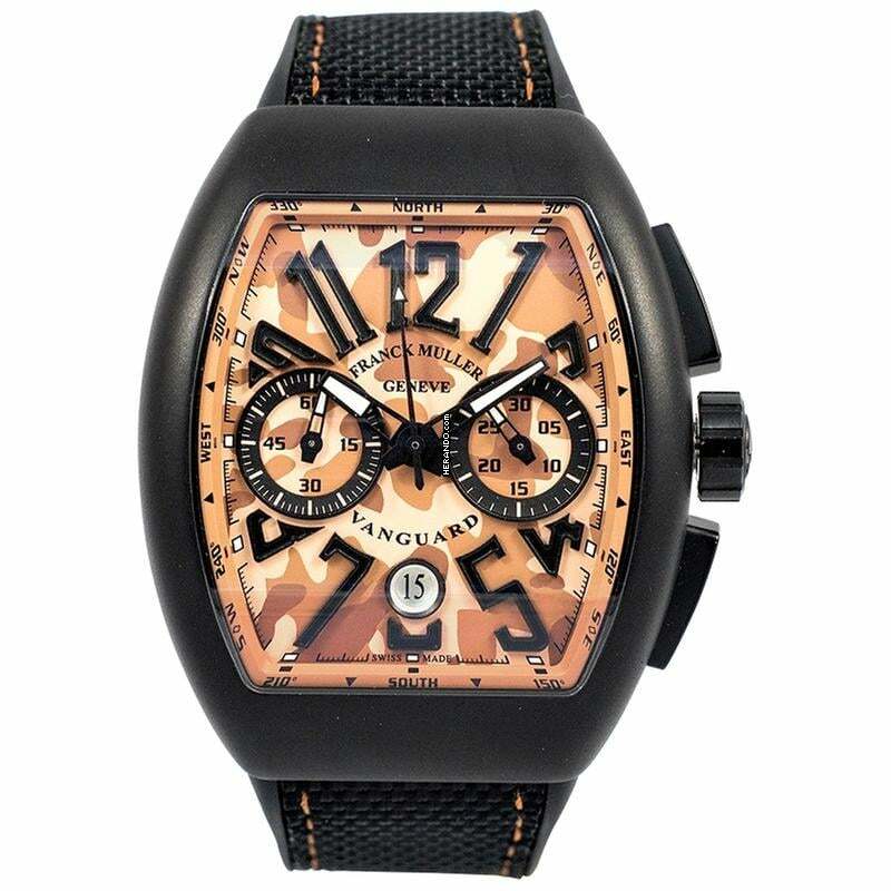 Franck Muller Vanguard V45 CC DT CAMO TT NR MC SB - VANGUARD Automatic Brown Camouflage Dial Titanium Men's Watch </h1>