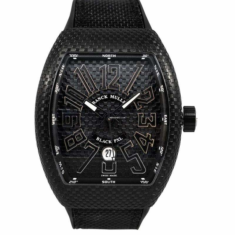 Franck Muller Vanguard V 45 SC DT BLK PXL AC NR BR AC - VANGUARD Automatic Black Dial Titanium Men's Watch </h1>