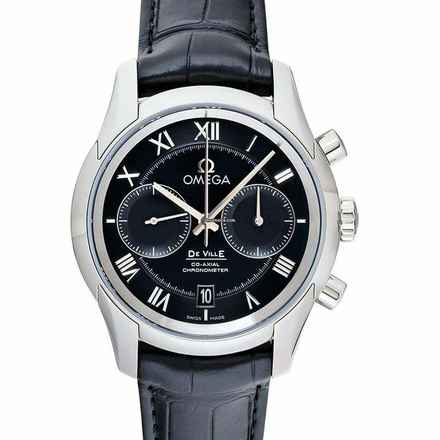  Omega 431.13.42.51.01.001 - De Ville Hour Vision Co-Axial Chronometer Chronograph Black Dial Men </h1> 