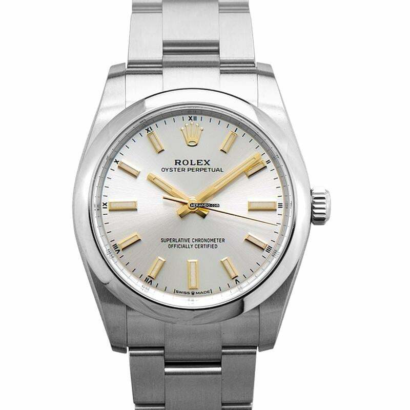 Rolex Oyster Perpetual 34 124200-0001 - Oyster Perpetual 34mm Automatic Silver Dial Ladies Watch </h1>