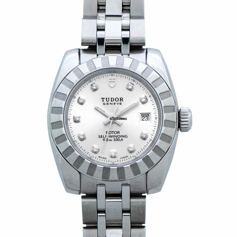Tudor Classic 22010-0009 - Classic 28 Automatic Silver Dial Diamond Ladies Watch </h1>
