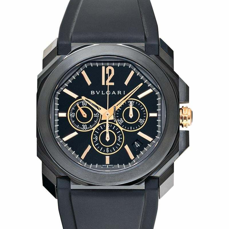 Bulgari Octo 102630 - Octo Automatic Black Dial Stainless Steel Men's Watch </h1>