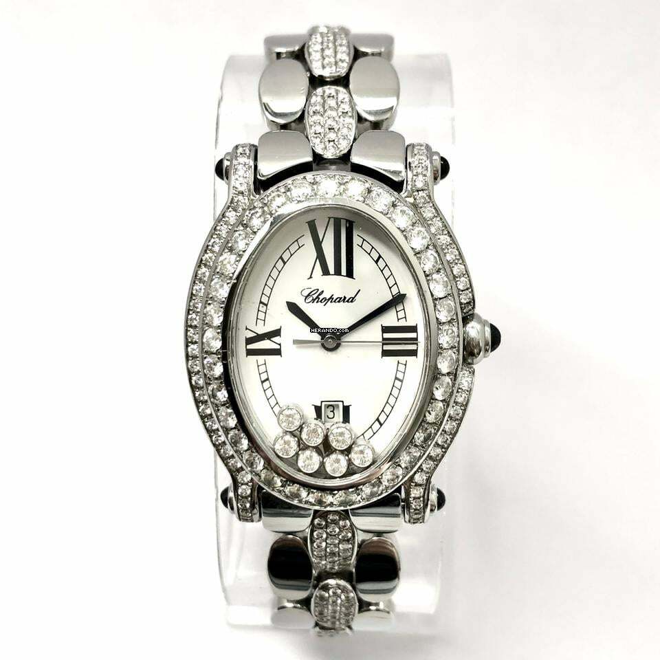 Chopard Happy Sport Quartz Steel 7 Floating DIAMONDS 3TCW+ DIAMOND Watch </h1>