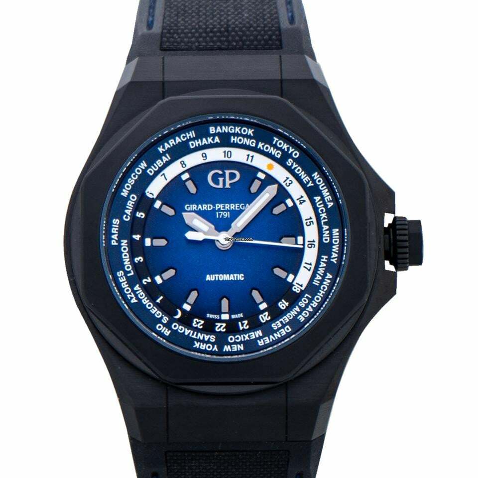Girard Perregaux Laureato 81065-21-491-FH6A - Laureato Automatic Blue Dial Titanium Men's Watch </h1>