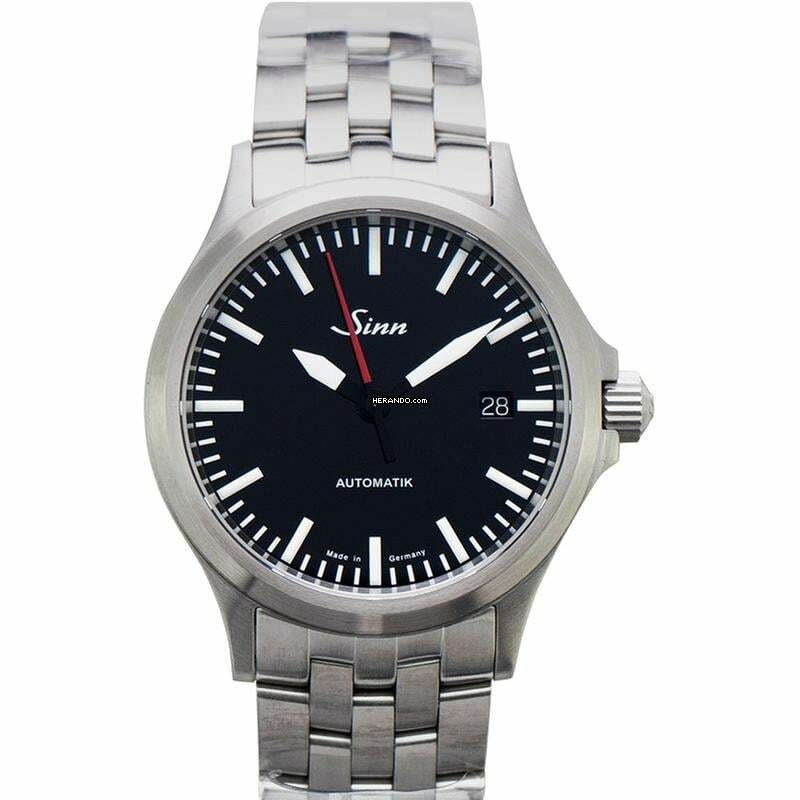 Sinn 556 556.0106-Solid-FLSS - Elegantly Sporty Automatic Black Dial Fine Link Men's Watch </h1>